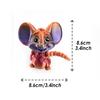 3D Printed Toys Articulated Big Eared Mouse, Fully Poseable Flexible Joints Fidget Toy, Realistic Cute Mouse Figurine, 3D Print Animals Desk Decor Collectible Gift (Purple Copper) view 3