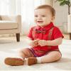 HINTINA 6 Month Infant Baby Boy Embroidery Mexican Outfits Ethnic Wear Cinco De Mayo Fiesta Party Clothes Traditional Mexico Themed Gentleman Clothing, Red, 6-12 Months view 3