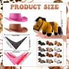 12 Set Mini Horse Stuffed Toys Bulk Include 12 Mini Pony Plush 4.72 Inch with 12 Tiny Cowboy Hats and 12 Bandana DIY Crafts for Adopt a Horse Party Western Cowboy Cowgirl Birthday Party Favor Supplies view 2