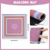 Dunzy 33'' x 33'' Mahjong Mat with Carrying Bag Non Slip Noise Reduction Gaming Mat Rubber Mahjong Table Cover Accessories Gifts for Poker Board Games Dominoes(Pink,Polka Dots) view 2
