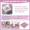 Dunzy 33'' x 33'' Mahjong Mat with Carrying Bag Non Slip Noise Reduction Gaming Mat Rubber Mahjong Table Cover Accessories Gifts for Poker Board Games Dominoes(Pink,Polka Dots) view 3