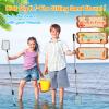 QINGLER 2 PCS Beach Mesh Shovel Sand Sifters, [50% Larger] Summer Enlarged Shark Tooth Sifter for Shell Collecting, Filter Sand Scooper Beach Tools for Adults and Kids view 3