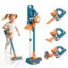 VARANO 3-in-1 Kids Vacuum that Really Works, Toddler Vacuum Cleaner with Storage Stand & Realistic Sounds, Montessori Pretend Play Cleaning Toy for Boys & Girls Ages 3+ (Blue) view 1
