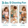 VARANO 3-in-1 Kids Vacuum that Really Works, Toddler Vacuum Cleaner with Storage Stand & Realistic Sounds, Montessori Pretend Play Cleaning Toy for Boys & Girls Ages 3+ (Blue) view 3