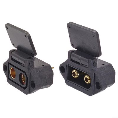 Noteflora QS8-S Male Female Electrical Connector Kit 600V 200A Nylon Gold-Plated Copper Spark-Proof Anti-Static Coupler With Protective Housing For Industry Use(male + female)