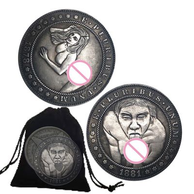 2Pcs Night of Love Couple Challenge Coins Nightclub Lovers Role Playing Props; Party Game Decision Coin Prayer Token Commemorative Gifts for Couple,Husband and Wife, Friends