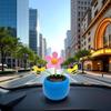 GoodsMeiSSS Solar Dancing Flower Automotive Ornament Swinging Animated Dancer Toy Car Dashboard Decor Suncatchers Solar Apple Blossom Bobblehead Windowsill Decoration for Car Home Decor view 4