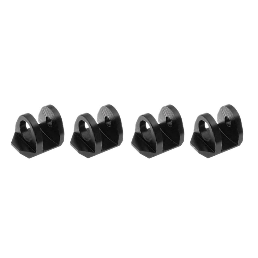 COMODO 4pcs Aluminum Shock Absorber Cap Covers for 1/14 1/18 RC Crawler Cars Metal Protector Compatible with Mojave GROM GROM GROM(Black)