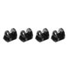 COMODO 4pcs Aluminum Shock Absorber Cap Covers for 1/14 1/18 RC Crawler Cars Metal Protector Compatible with Mojave GROM GROM GROM(Black) view 1
