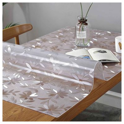 Ldhpaxl Floral Clear Dance Practice Room Mat para Estudios de Danza 24"x116" 1.5mm Thick Frosted Artstico Dance Studio Waiting Area