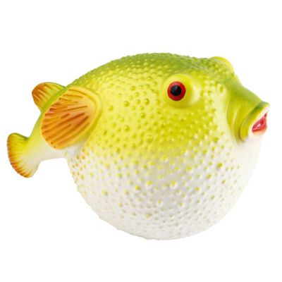 AENIMELY Realistic Large Soft Rubber Pufferfish Figurine Ocean Animal Collectible Marine Life Sculpture for Home Decor Office Desk Display Stress Relief Squeeze Toy