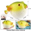 AENIMELY Realistic Large Soft Rubber Pufferfish Figurine Ocean Animal Collectible Marine Life Sculpture for Home Decor Office Desk Display Stress Relief Squeeze Toy view 4