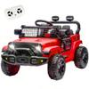 NEWDOOD 24V Ride on Truck Car w/Parent Remote Control, Ride on Toys w/4-Wheel Suspension, Power Display, Bluetooth, Music, LED Headlight, Electric Car for Kids Aged 3+, Red view 1