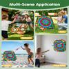 Animal 5-in-1 Bean Bag Toss Game for Kids Ages 3-6, Outdoor Cornhole Set with 3 Interchangeable Boards (Toss/Dart/Tic-Tac-Toe), Includes 8 Beanbags 6 Balls/Darts/Rings, Outdoor Toys for Boys view 4