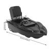 LUNUMAOS Small Bait Boat, RC Fishing Bait Boat with 1968FT Remote Range, 4.4LB Load Capacity, 16 Positioning Points, Level 6 Wind and Wave Resistance, Speed Cruise, Night Lights view 2