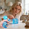Stress Relief Toy, Frosted Ice Cube Squeeze Toy Anxiety Relief Glow-in-the-Dark Snowflake Stress Cube Sensory Toy Soft Stretchy Cube Pinch Toy Party Favors (Blue) view 4