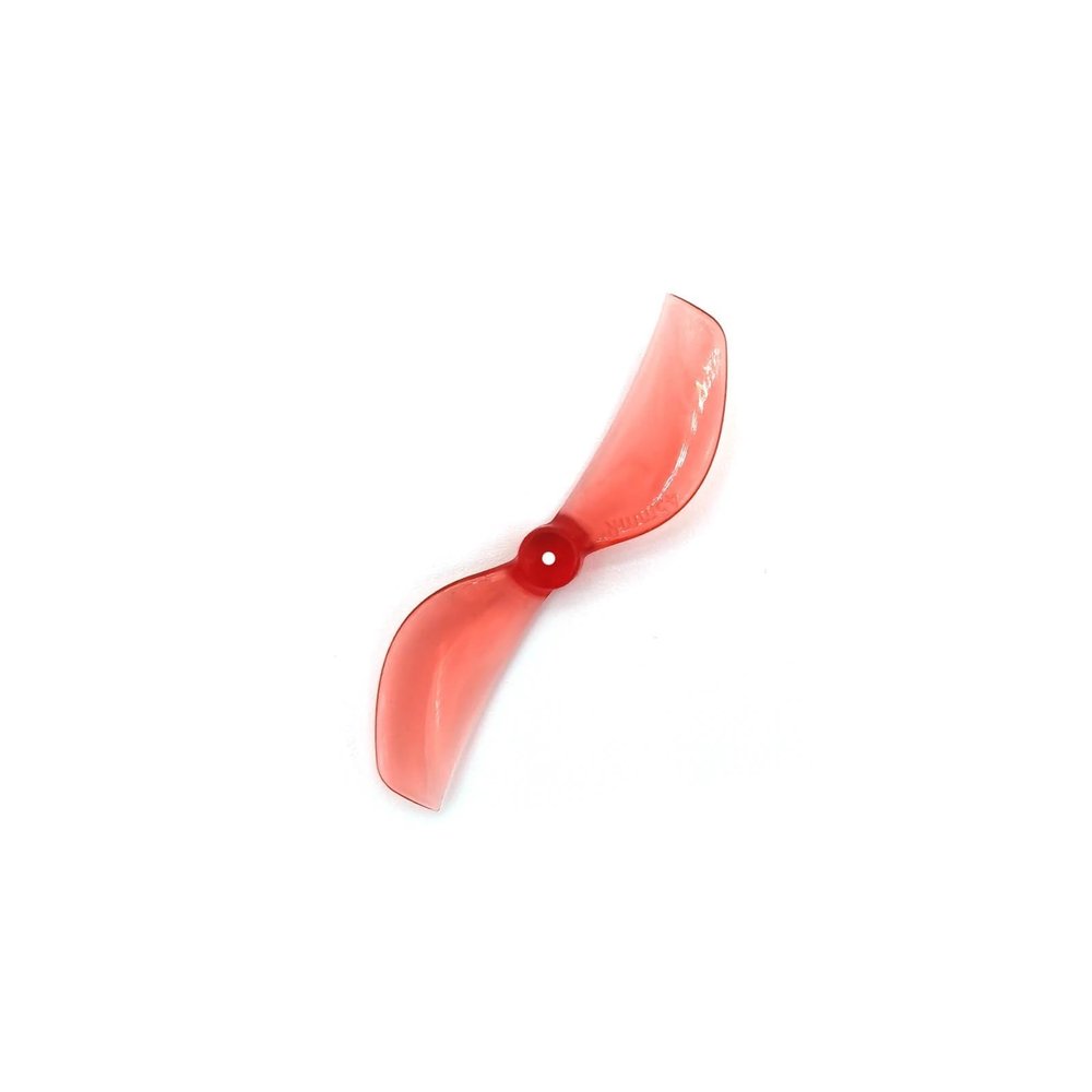 4 Pairs 45mm For 2 Impeller PC Propellers 1mm 1.5mm, RC FPV Racing Freestyle .8 Inch Toothpick Drone DIY Parts(Clear Red hole 1mm)