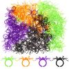 Boao Spider Style Toy Rings Bulk Party Favors, Plastic Adjustable Spider Style Rings for Goodie Bag Fillers, Cupcake Toppers, Birthday Party Decorations (240 Pcs, Black, Purple, Orange, Green) view 1