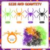Boao Spider Style Toy Rings Bulk Party Favors, Plastic Adjustable Spider Style Rings for Goodie Bag Fillers, Cupcake Toppers, Birthday Party Decorations (240 Pcs, Black, Purple, Orange, Green) view 2