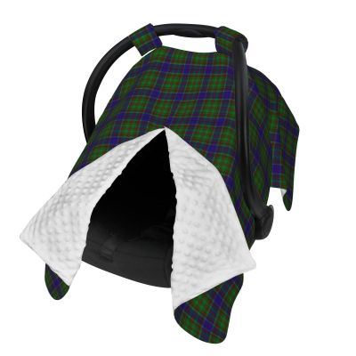 Clan Adam Tartan Baby Car Seat Cover & Breastfeeding Nursing Cover - Breathable Stretch Fabric Multi-Use Nursing Cover for Breastfeeding