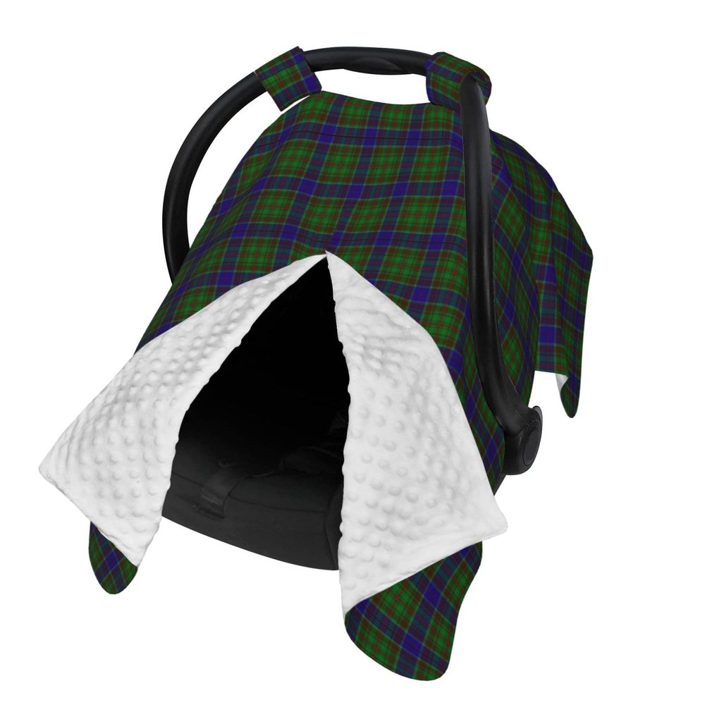 Clan Adam Tartan Baby Car Seat Cover & Breastfeeding Nursing Cover - Breathable Stretch Fabric Multi-Use Nursing Cover for Breastfeeding