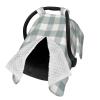 Green Plaid Gingham Country Farmhouse Simple Baby Car Seat Cover & Breastfeeding Nursing Cover - Breathable Stretch Fabric Multi-Use Nursing Cover for Breastfeeding view 1