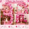 Cowgirl Balloons Arch Garland Kit, Cowgirl Party Decorations for Western Rodeo Bachelorette Theme Baby Shower Birthday Anniversary Disco Decorations Supplies with Hot Pink Silver Cow Print Balloons view 2