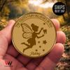 Personalized Tooth Fairy Gold Coin - Custom Name Lost Tooth Keepsake - Commemorative Fairy Reward for Kids - Magical First Tooth Gift, Tooth Fairy Believes in You Token for Boys and Girls (C-01) view 4
