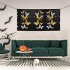 Elevate your next celebration with Gold White Butterflies Black printed party banner designed to bring life and color to any festive setting. view 2