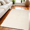 HomeRoots 551114 5 x 7 ft. Shag Rectangle Area Rug Cream view 1