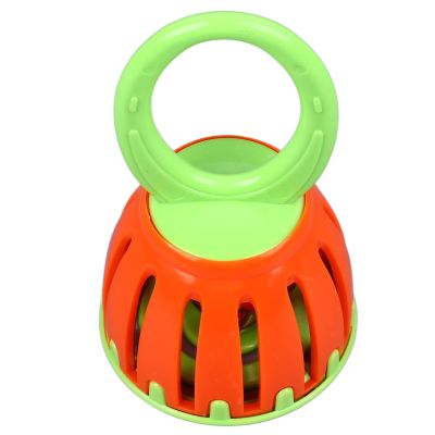CFTGIW Handled Bell Babies Rattle Orff Plastic Kids Music Percussion Instrument Toy W215 Orange and Yellow Used for and Sound Handled BellBabies BellCage Bell RattleCage ToyOrff (W214 Orange and