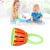 CFTGIW Handled Bell Babies Rattle Orff Plastic Kids Music Percussion Instrument Toy W215 Orange and Yellow Used for and Sound Handled BellBabies BellCage Bell RattleCage ToyOrff (W214 Orange and view 2
