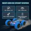 BSHSM RC Car 2.4GHz 360 Spin Off-Road Stunt Vehicle with 2 Rechargeable Batteries + USB Charging Cable, Full Terrain Remote Control Truck for Kids view 3
