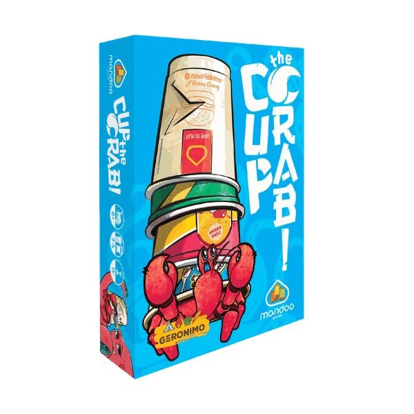 25th Century Games Cup the Crab Ages 8+ | 3-5 Players | Hermit Crab Stack Card Game | Strategic Set Collection & Card Drafting Game with Sabotage Mechanics | Family-Friendly Beach Theme