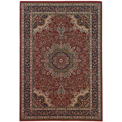 HomeRoots 574307 7 x 10 ft. Red & Blue Oriental Rectangle Area Rug