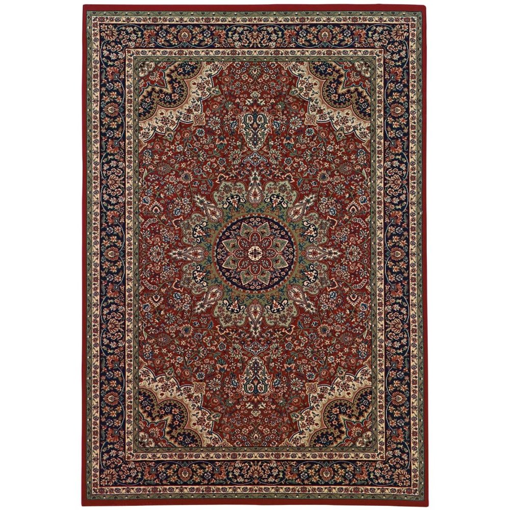 HomeRoots 574307 7 x 10 ft. Red & Blue Oriental Rectangle Area Rug