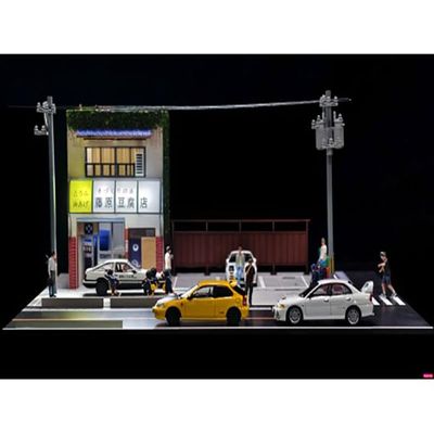 Akina Tofu Shop Diorama Set American Diorama X G-Fans Series for 1/64 Scale Models by American Diorama AD-710039GF
