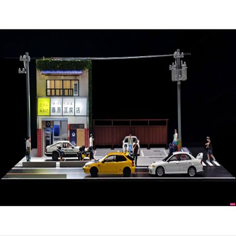 Akina Tofu Shop Diorama Set American Diorama X G-Fans Series for 1/64 Scale Models by American Diorama AD-710039GF