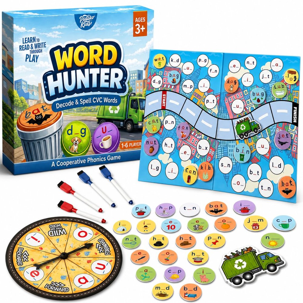 CVC Word Games for Kindergarten, Sight Words & Phonics
