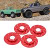 4pcs RC Brake Disc Aluminum Alloy Brake Caliper for 2.2 Inch Wheel, 1/10 RC Crawler Car Simulation Brake Kit Compatible with Axial SCX10 90046 AXI03007 (Red) view 3