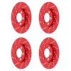 4pcs RC Brake Disc Aluminum Alloy Brake Caliper for 2.2 Inch Wheel, 1/10 RC Crawler Car Simulation Brake Kit Compatible with Axial SCX10 90046 AXI03007 (Red) view 4