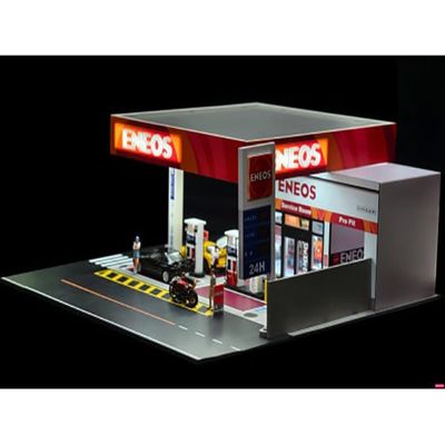 Eneos Japan Gas Station Diorama Set American Diorama X G-Fans Series for 1/64 Scale Models by American Diorama AD-710038GF