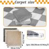 LBAawxe Square Foam Floor Mat, Plush Interlocking Carpet Square, Washable, Puzzle Rug, Non-Slip Soft Interlocking Carpet(Yellow+Beige,16pcs) view 3