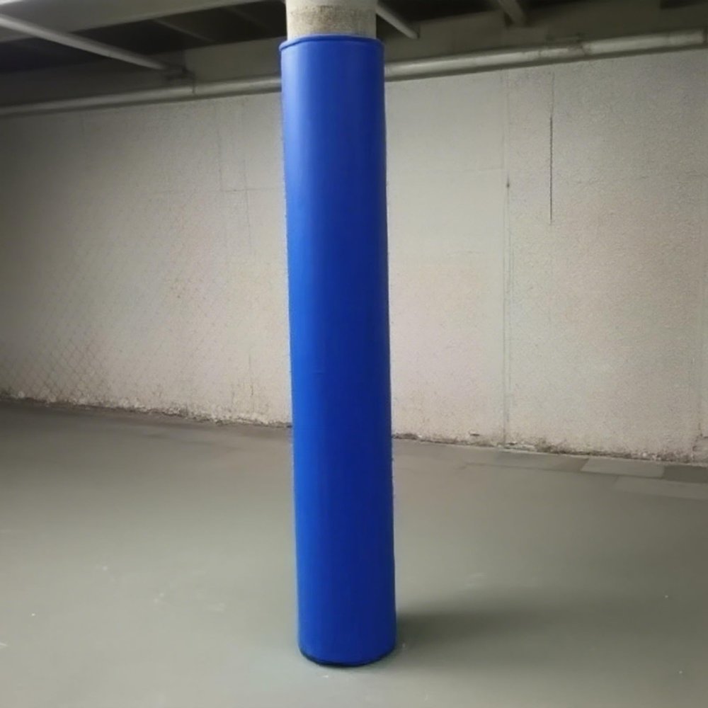 7ft Blue Basement Pole Padding Wrap - Column Cover for Playground, Gym Equipment & Basketball Hoops, Fits 2-10 Diameter Rods, Post Pad Protection & Safety