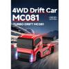 Actualia 1/87 Scale Mini RC Drift Car, 2.4GHz 4WD Full Proportional RC Car, RTR Micro Drift Vehicle Model with LED Linked Lights, Simulated Brake Calipers, Long Runtime (Grey) view 2