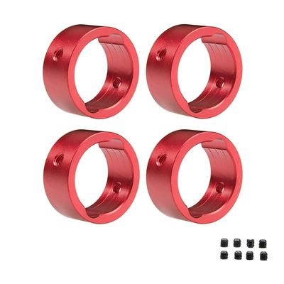 4PCS Metal Drive Cup Reinforcement Ring Differential Drive Cup Sleeve for TRX 1/5 X-MAXX 1/6 XRT RC Car Upgrade Parts(Red)