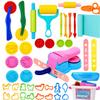 Dough Play Tool Set for Kids, 41Pcs Dough Tools Sets, Accessories Includes Storage Box, Dough Mat, Noodle Maker, Cutters Roller, Rolling Pins,Safety Scissors, Educational Toys Gift for Boys Girls view 1