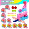 Dough Play Tool Set for Kids, 41Pcs Dough Tools Sets, Accessories Includes Storage Box, Dough Mat, Noodle Maker, Cutters Roller, Rolling Pins,Safety Scissors, Educational Toys Gift for Boys Girls view 2