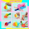 Dough Play Tool Set for Kids, 41Pcs Dough Tools Sets, Accessories Includes Storage Box, Dough Mat, Noodle Maker, Cutters Roller, Rolling Pins,Safety Scissors, Educational Toys Gift for Boys Girls view 3
