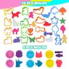 Dough Play Tool Set for Kids, 41Pcs Dough Tools Sets, Accessories Includes Storage Box, Dough Mat, Noodle Maker, Cutters Roller, Rolling Pins,Safety Scissors, Educational Toys Gift for Boys Girls view 4